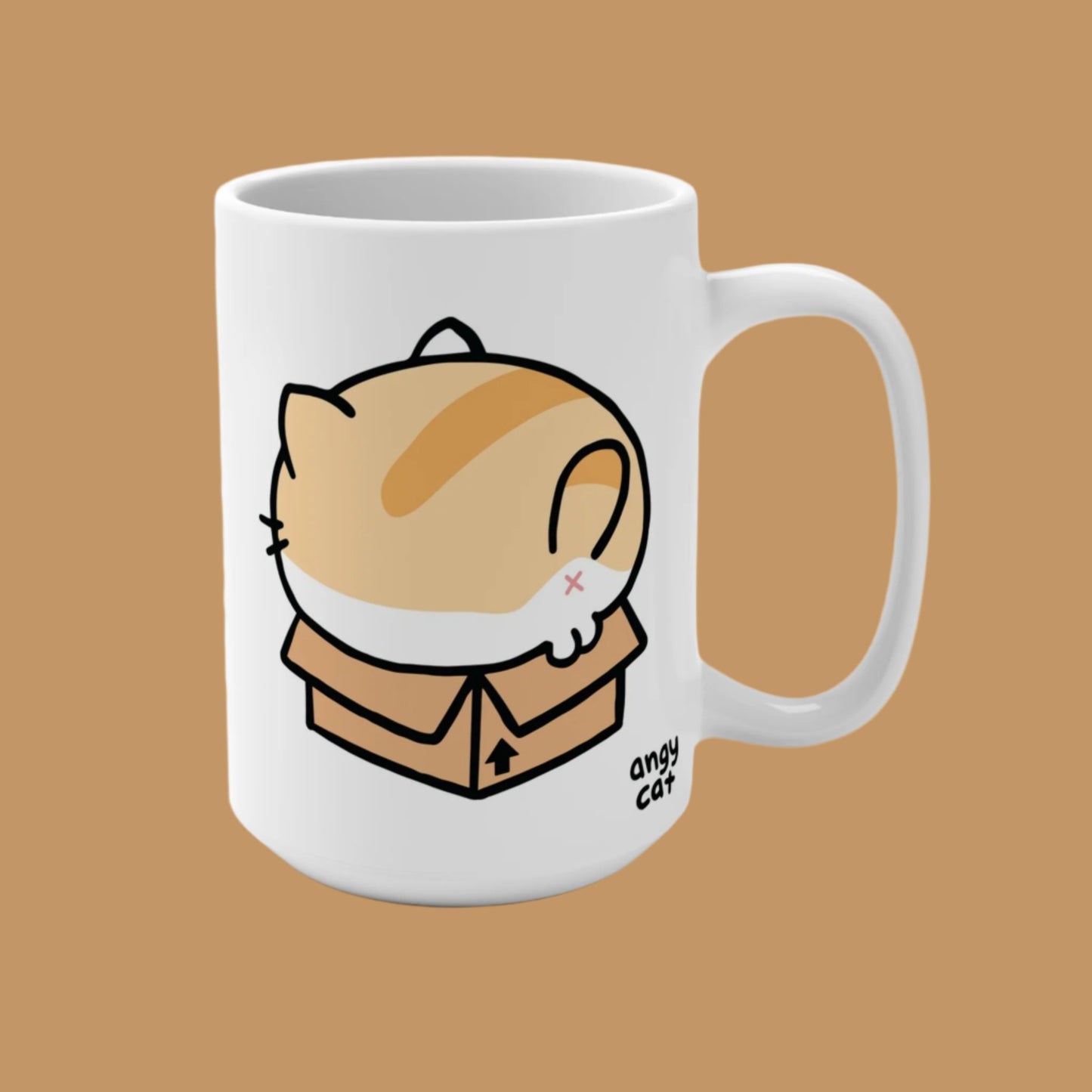 Angy Cat Box 15oz Mug