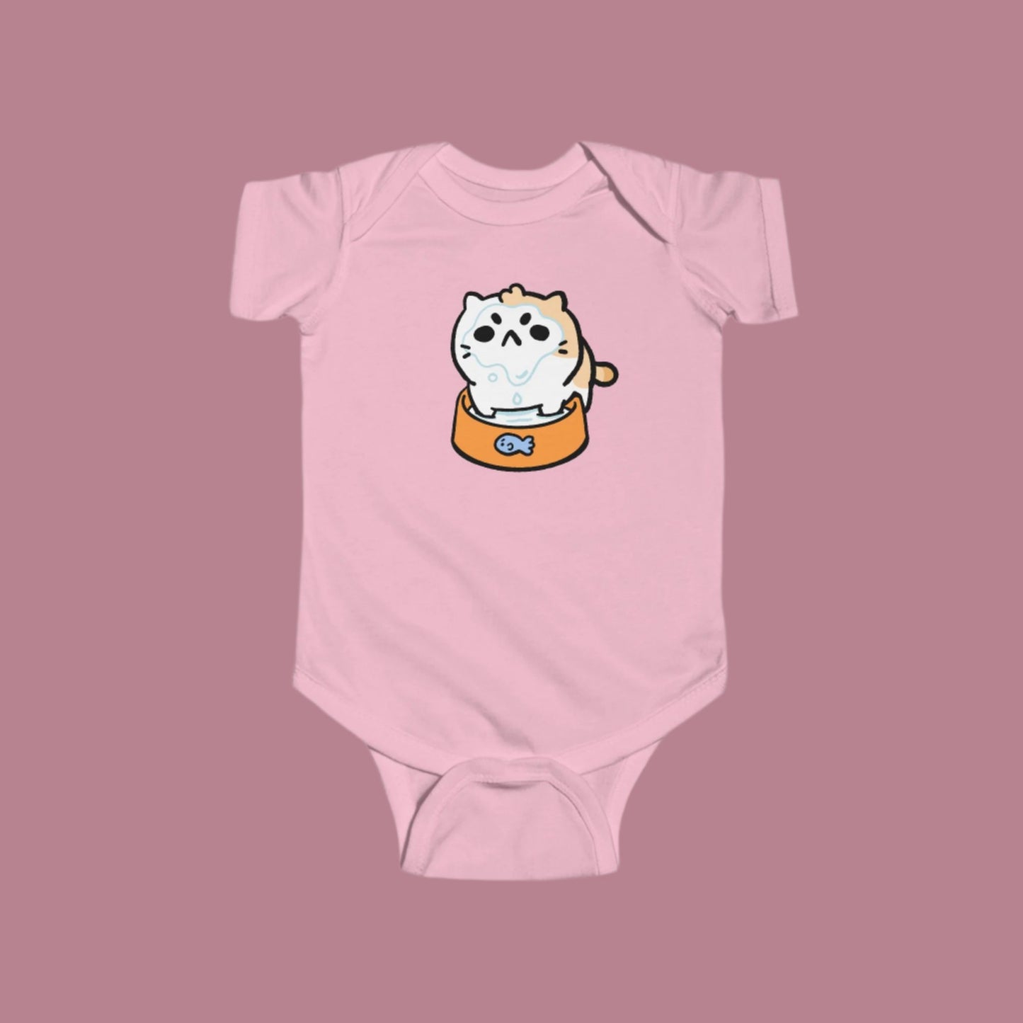 Baby Angy Cat Milked Onesie