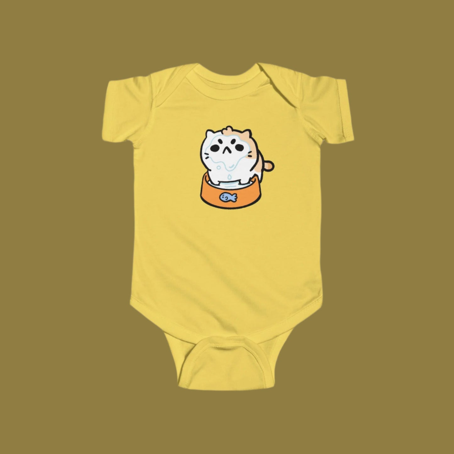 Baby Angy Cat Milked Onesie