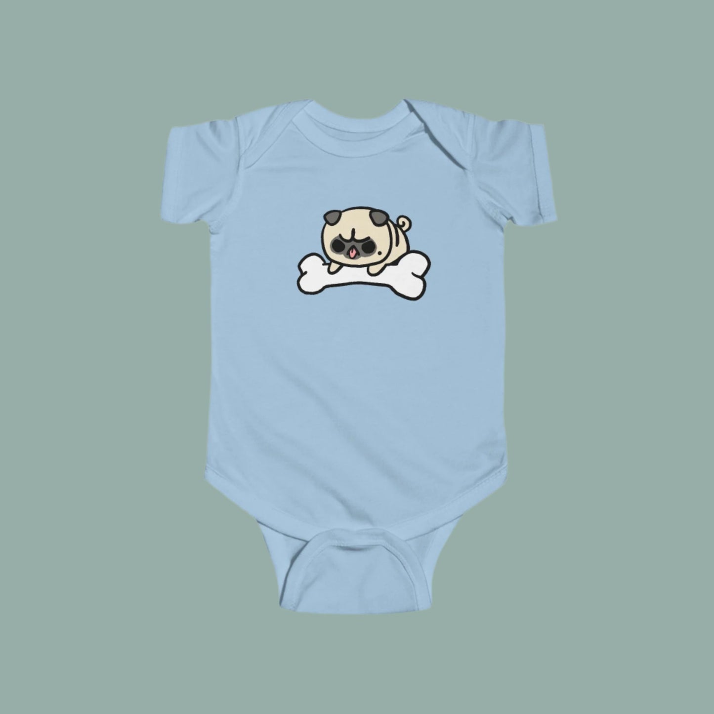 Baby Angy Pug Mine! Onesie