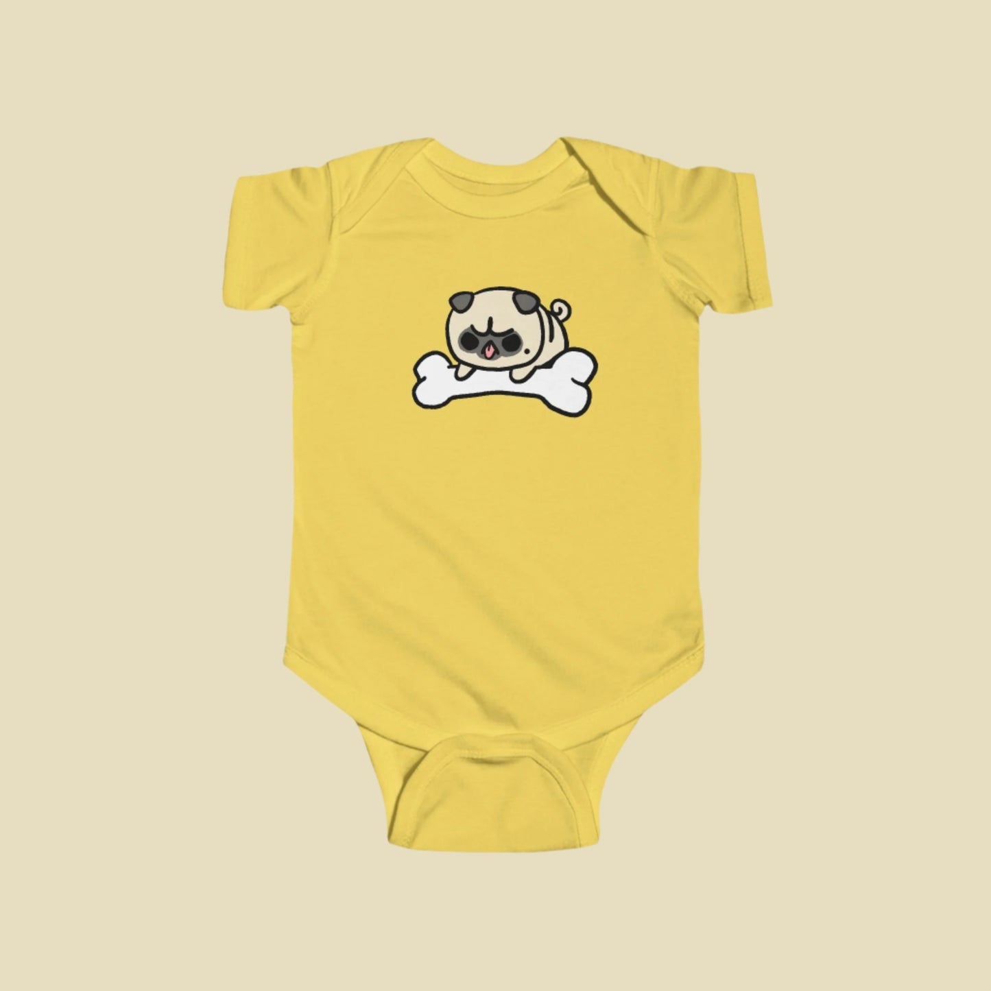 Baby Angy Pug Mine! Onesie