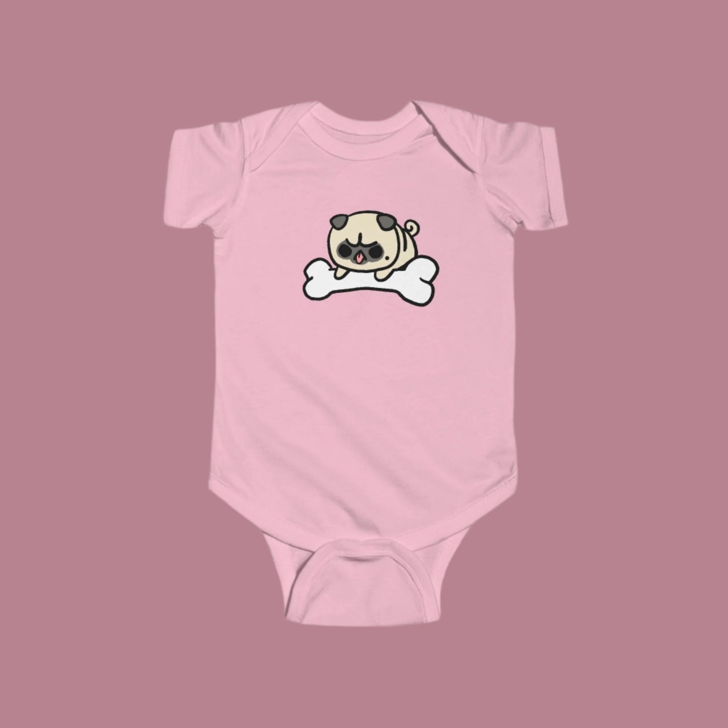 Baby Angy Pug Mine! Onesie