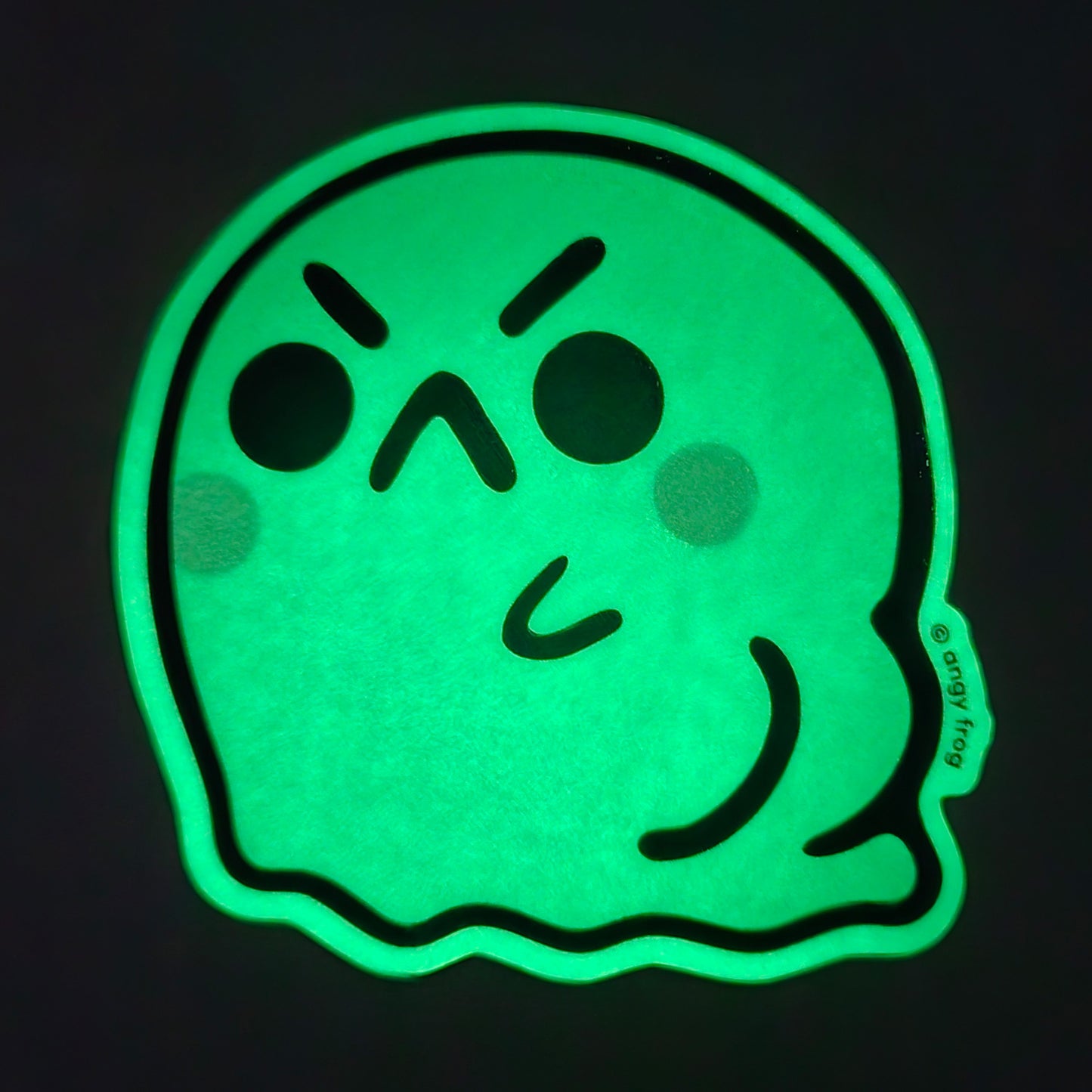 Angy Frog Limited Ghost Glow in the Dark Sticker!