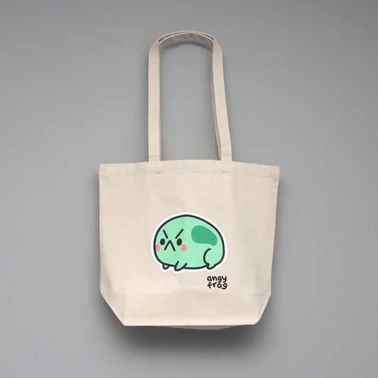 Angy Frog Natural Tote