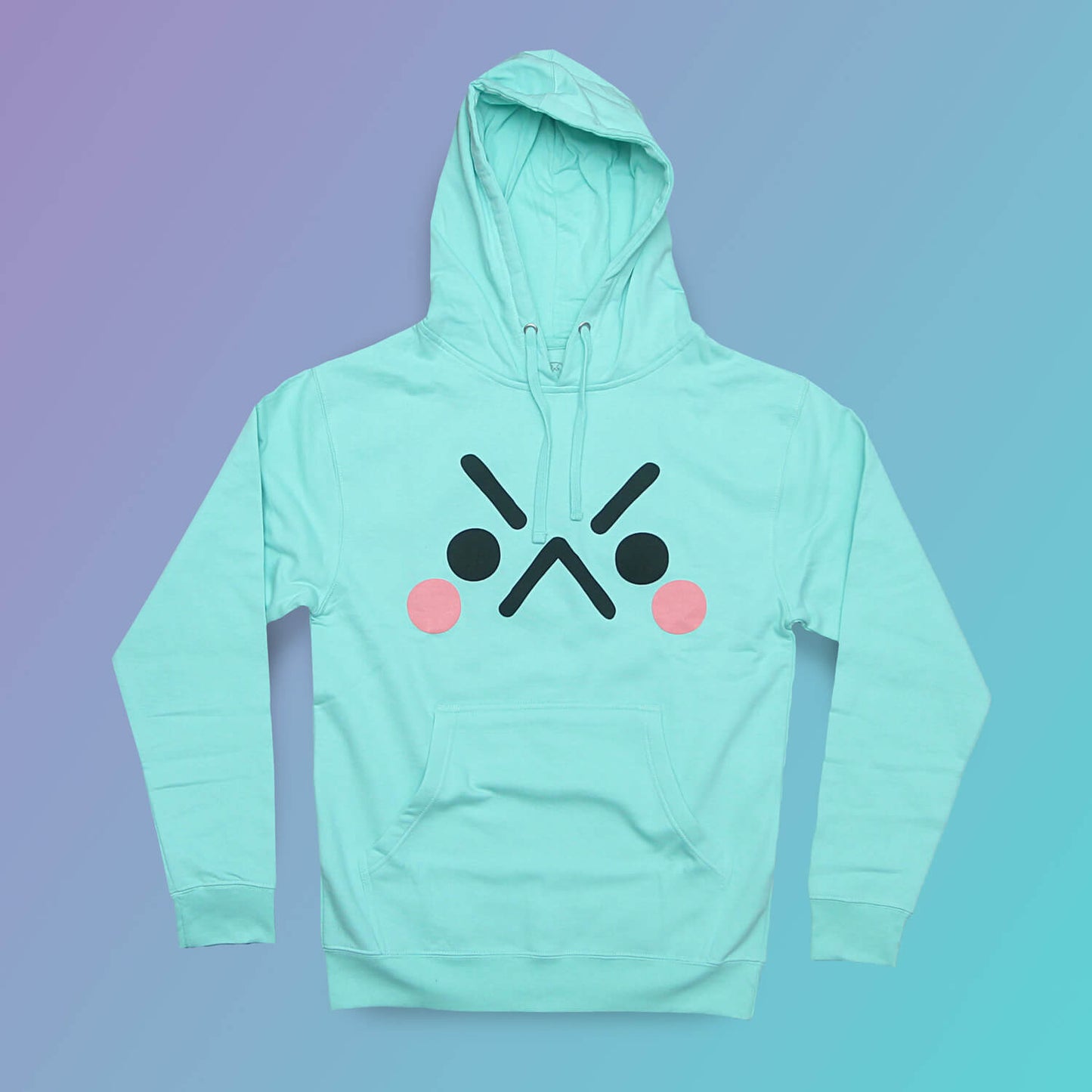 Angy Frog Hoodie in Mint (UNISEX)